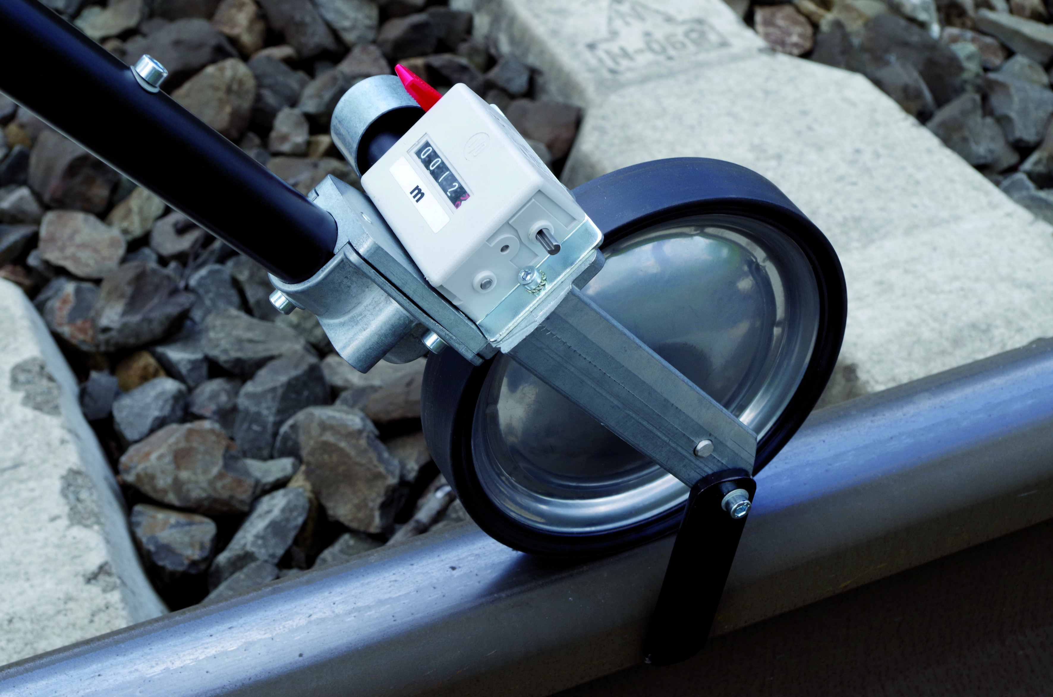 Messrad M5 mit Schienenführung